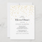 金ゴールド紙吹雪リハーサルディナー招待状 招待状 (正面)