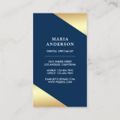 金ゴールド紙吹雪レインボー歯歯科クリニック歯科医 名刺 (裏面)