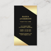 金ゴールド紙吹雪レースコルセットブライダルランジェリーブティック 名刺 (裏面)