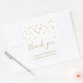 金ゴールド紙吹雪三角形60誕生日ありがとう スクエアシール (封筒)