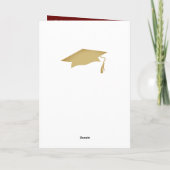 金ゴールド紙吹雪卒業記念写真 カード (裏面)