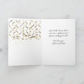 金ゴールド紙吹雪卒業記念写真 カード (内部)