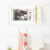 金ゴールド紙吹雪卒業記念写真 横断幕 (インサイチュ)