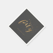 金ゴールド紙吹雪四十パーティー スタンダードカクテルナプキン (角)