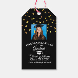 金ゴールド紙吹雪大学院写真修了会 ギフトタグ