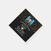 金ゴールド紙吹雪大学院写真修了会 スタンダードカクテルナプキン (角)