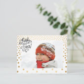 金ゴールド紙吹雪年賀状 シーズンポストカード (スタンド正面)