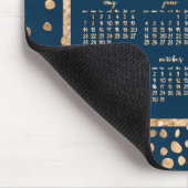 金ゴールド紙吹雪年間2017カレンダーマウスパッド青 マウスパッド (コーナー)