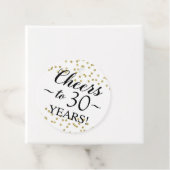 金ゴールド紙吹雪応援から30年メッセージカード フェイバータグ (インサイチュ)