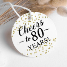 金ゴールド紙吹雪応援から80年メッセージカード