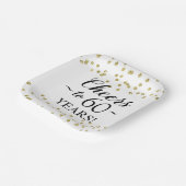 金ゴールド紙吹雪応援～60年 ペーパープレート (傾斜あり)