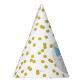 金ゴールド紙吹雪性別がボウタイチームボーイを明らかにする パーティーハット (左)