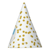 金ゴールド紙吹雪性別がボウタイチームボーイを明らかにする パーティーハット (右)