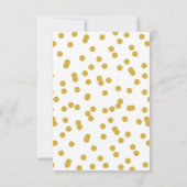 金ゴールド紙吹雪性別が弓と弓のネクタイを明らかにする セーブザデート (裏面)