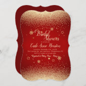 金ゴールド紙吹雪招待状 招待状 (正面/裏面)