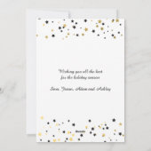 金ゴールド紙吹雪星 |ホリデーカード シーズンカード (裏面)