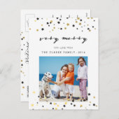 金ゴールド紙吹雪星 |写真はがき シーズンポストカード (正面/裏面)