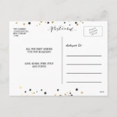 金ゴールド紙吹雪星 |写真はがき シーズンポストカード (裏面)