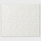 金ゴールド紙吹雪水彩網点ラッピング紙 ラッピングペーパー (フラット)