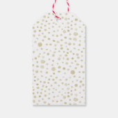金ゴールド紙吹雪水色ドットギフトラベル ギフトタグ (裏面)