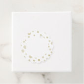 金ゴールド紙吹雪水色ドットメッセージカード フェイバータグ (インサイチュ)