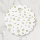 金ゴールド紙吹雪水色ドットメッセージカード フェイバータグ (裏面)