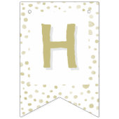 金ゴールド紙吹雪水色ドット束フラグ バンティングフラッグ (第2の旗)