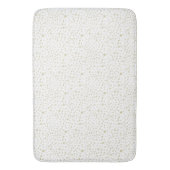 金ゴールド紙吹雪水色ドット バスマット (正面縦)