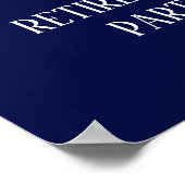 金ゴールド紙吹雪海軍の退職パーティー歓迎 ポスター (角)