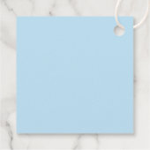 金ゴールド紙吹雪男の赤ちゃんシャワーメッセージカード フェイバータグ (裏面)