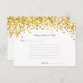 金ゴールド紙吹雪結婚のウィッシュ&アドバイスカード アドバイスカード (正面/裏面)