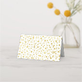 金ゴールド紙吹雪結婚の折り曲げ座席表 プレイスカード (裏面)