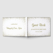 金ゴールド紙吹雪結婚ズゲストブック ゲストブック (全面)