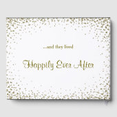 金ゴールド紙吹雪結婚ズゲストブック ゲストブック (裏面)