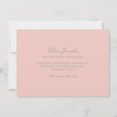 金ゴールド紙吹雪結婚ピンクの花嫁招待状 招待状 (裏面)