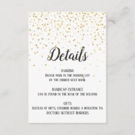 金ゴールド紙吹雪詳細挿入カード エンクロージャーカード