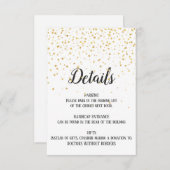 金ゴールド紙吹雪詳細挿入カード エンクロージャーカード (正面/裏面)