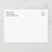 金ゴールド紙吹雪赤の卒業式パーティ日付の保存 案内ポストカード (裏面)