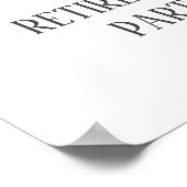 金ゴールド紙吹雪退職パーティー歓迎サイン ポスター (角)