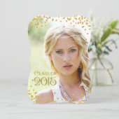 金ゴールド紙吹雪2015年卒業 招待状 (スタンド正面)