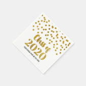 金ゴールド紙吹雪2020年卒業 スタンダードカクテルナプキン (角)