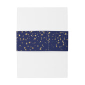 金ゴールド紙吹雪 |ネイビー結婚式招待状ベリーバンド 招待状ベリーバンド (裏面例)