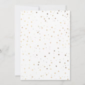 金ゴールド紙吹雪 | フローラベビーシャワーティーパーティー 招待状 (裏面)