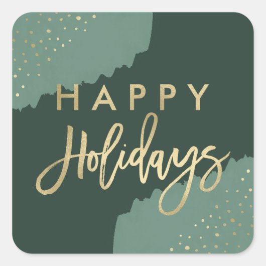 金ゴールド紙吹雪 |ホリデースタンプ スクエアシール (正面)