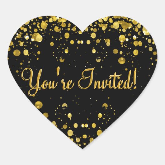 金ゴールド紙吹雪 ラウンドシール (正面)