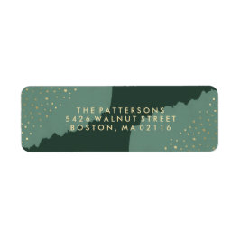 金ゴールド紙吹雪 |休日の住所 シール