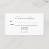 金ゴールド紙吹雪《写真》ぼけ味グリッター贈与証 名刺 (裏面)