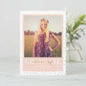 金ゴールド紙吹雪 | 卒業発表 案内状 (スタンド正面)