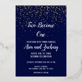 金ゴールド紙吹雪│海軍結婚二 箔招待状 (正面)