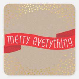 金ゴールド紙吹雪SNOW PHOTO メリー everything banner スクエアシール